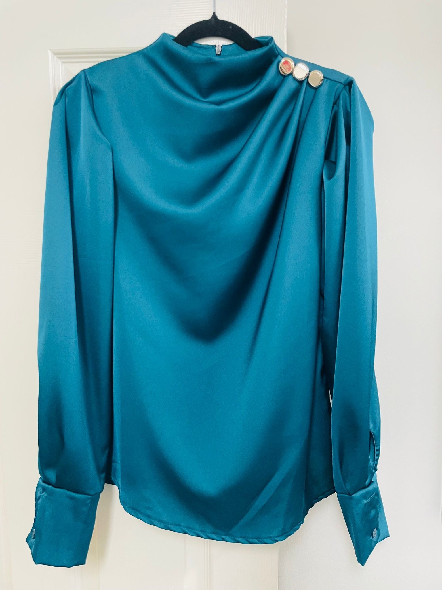 Ami Cowl Neck Blouse