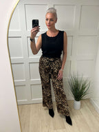 Celine Leopard Palazzo Pants