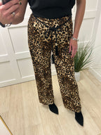 Celine Leopard Palazzo Pants