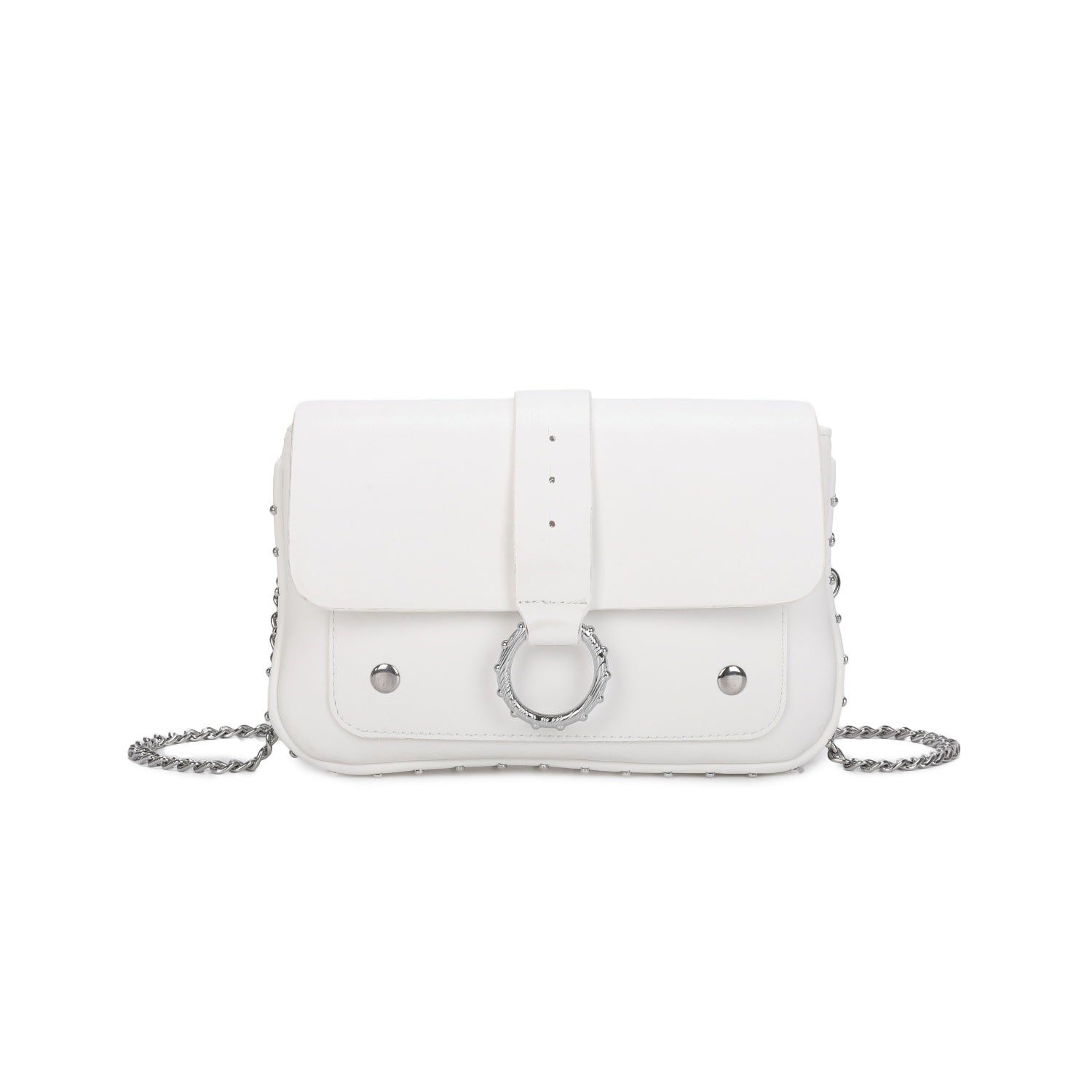 Chain Studded Bag White
