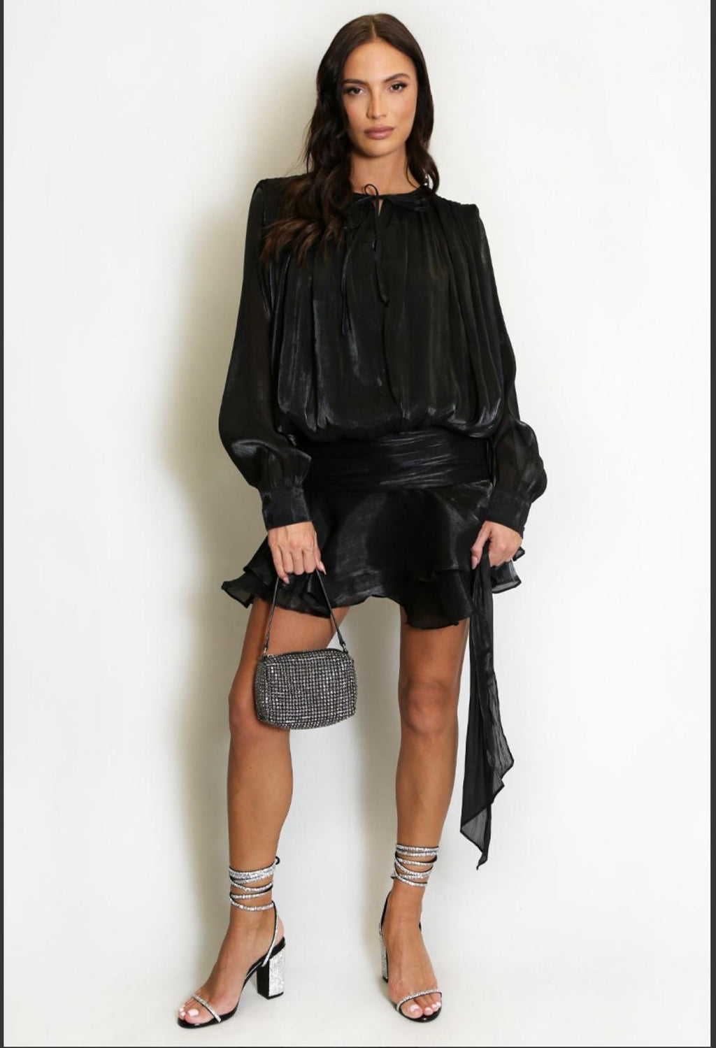 Georgette Flare Mini Dress