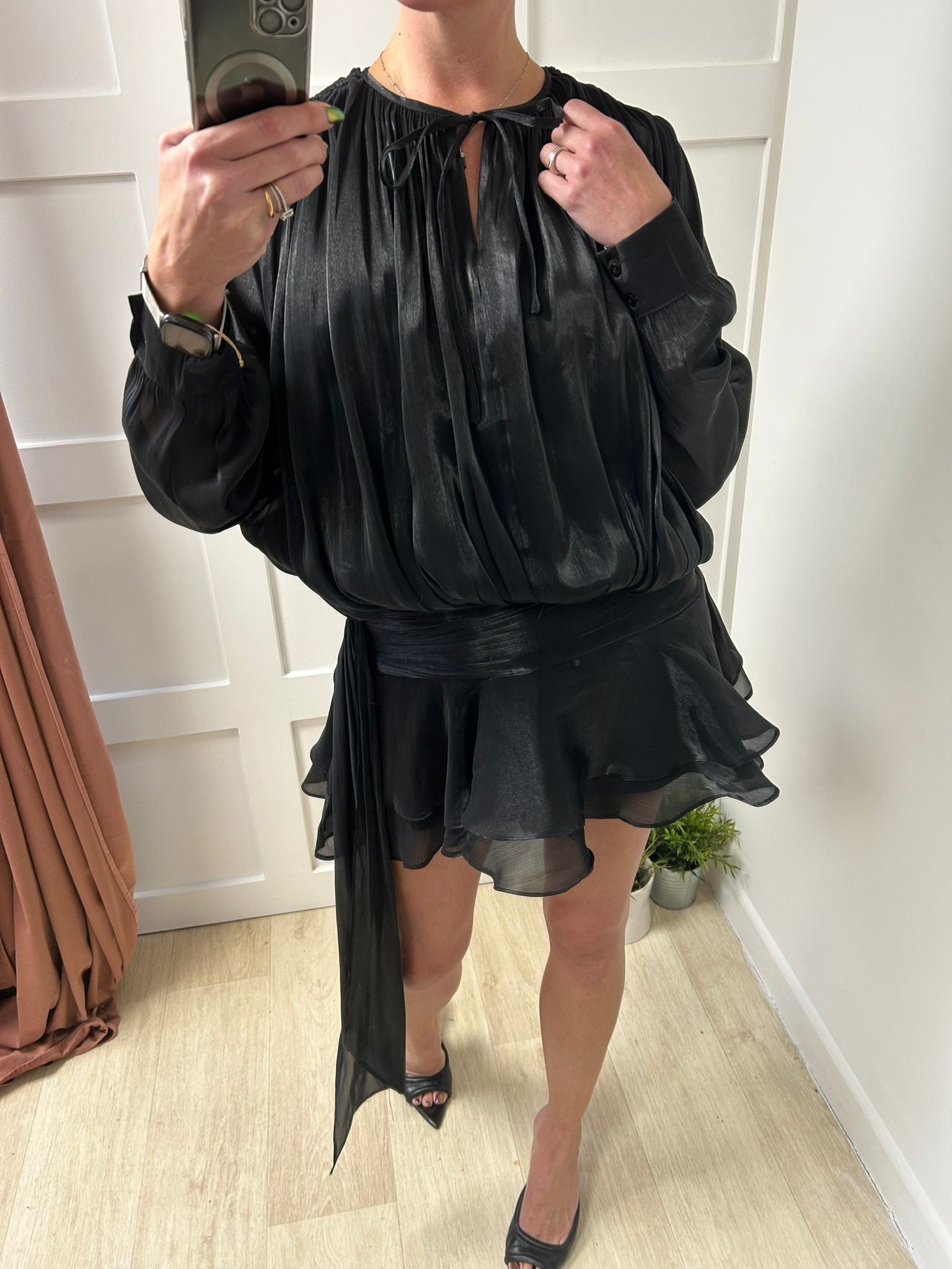 Georgette Flare Mini Dress