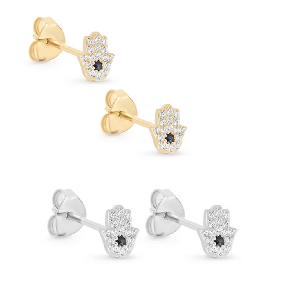 Hamsa Hand Stud Earrings