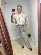 Heart Pussy Bow Blouse