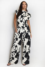 Nina Hide Print Top And Trouser Set