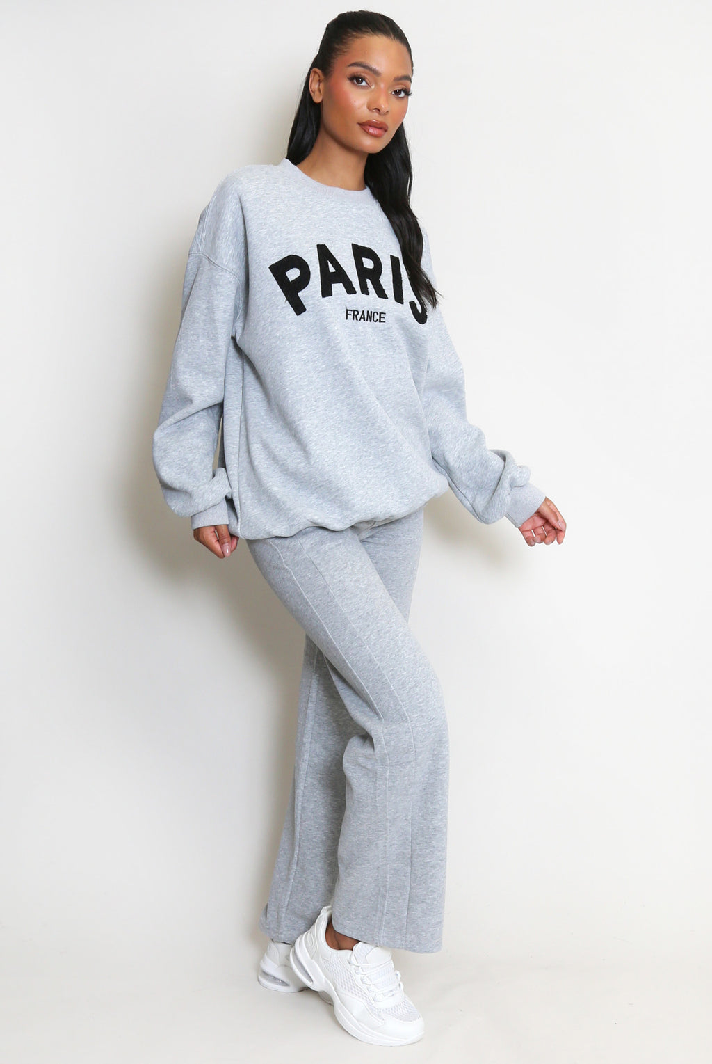 Paris France Sweatshirt In Grey