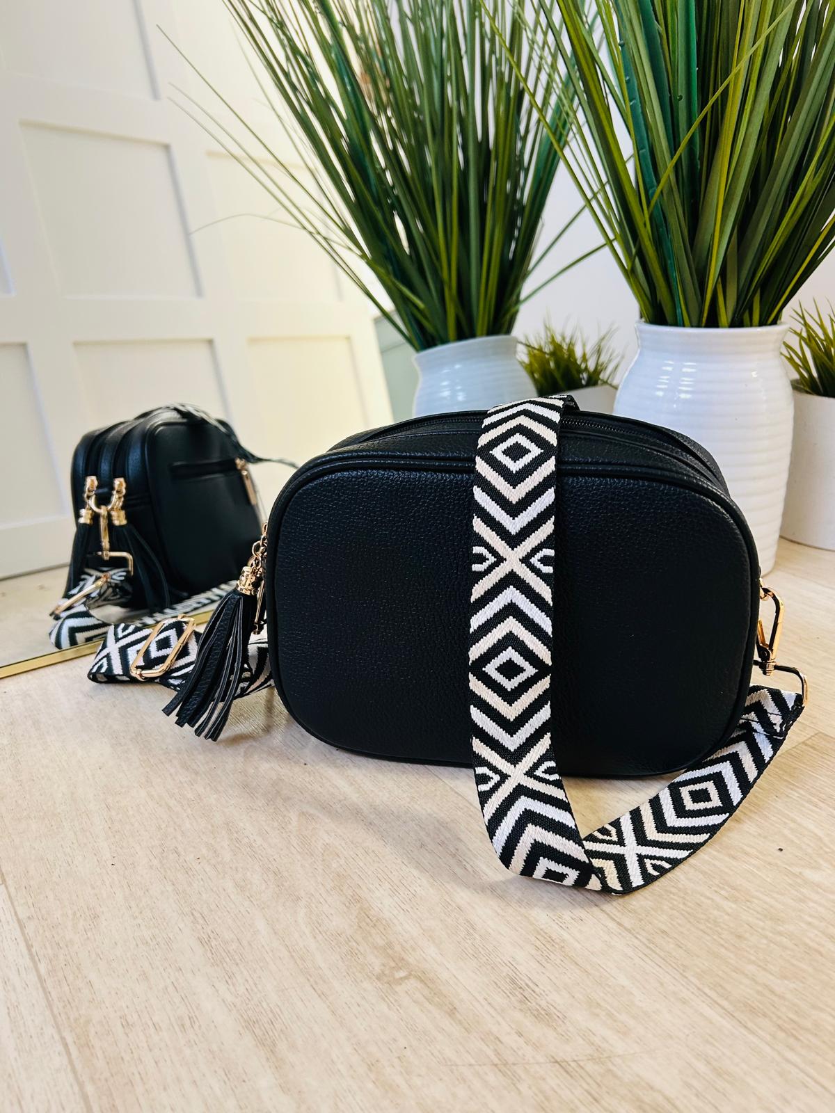 Double Zip Cross Body Bag