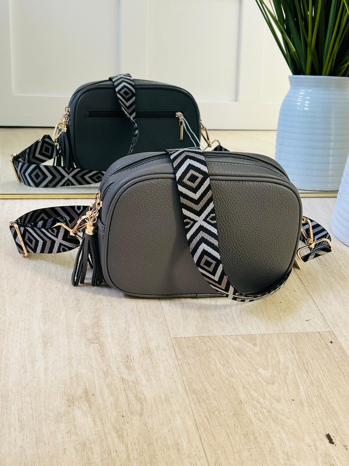 Double Zip Cross Body Bag