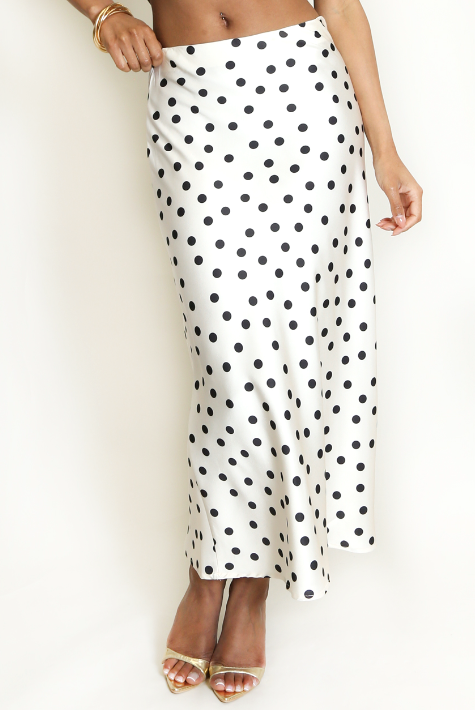 Nia Polka Dot Midi Skirt