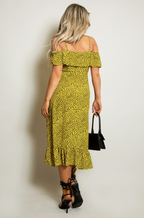Tara Animal Print Wrap Midi Dress