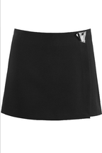 Tailored Skort With Statement Button