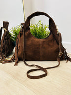 Suede Fringe Grab Bag