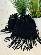 Real Suede Bucket Bag