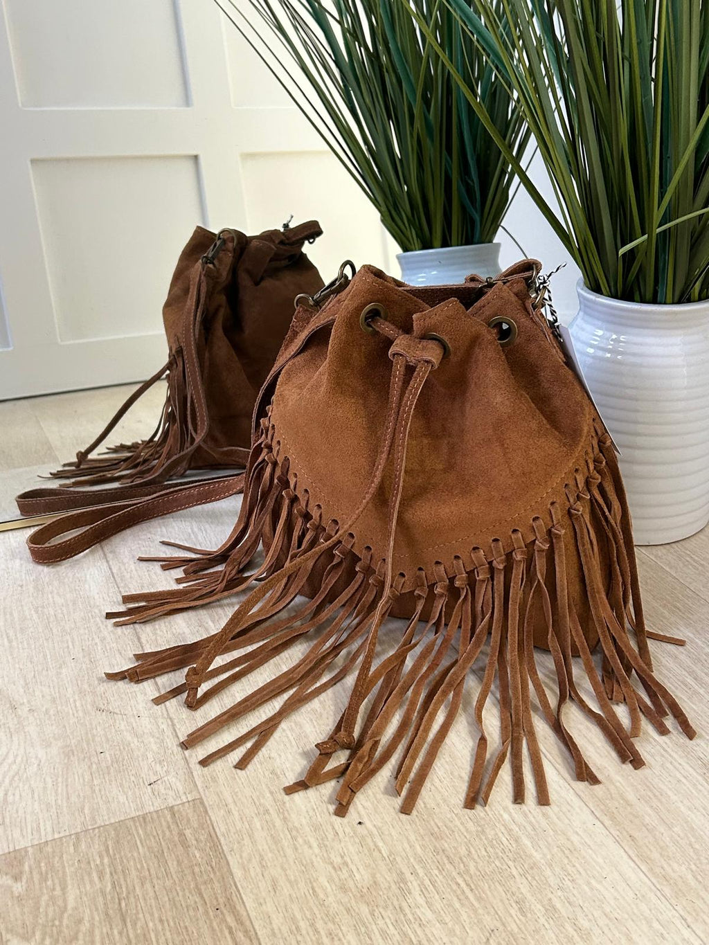Real Suede Bucket Bag