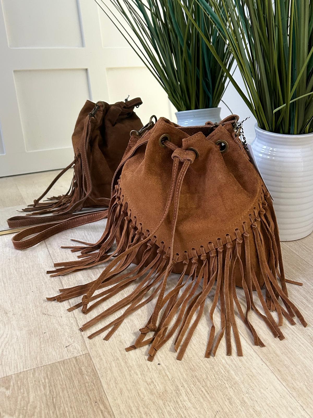 Real Suede Bucket Bag
