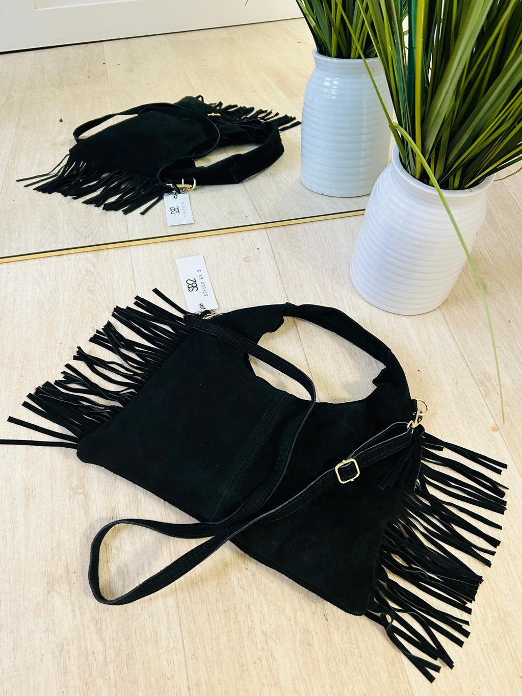 Suede Fringe Grab Bag