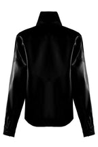 Jude High Neck PU Biker Jacket In Black